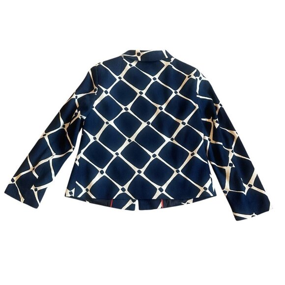 Boden Navy and White Geometric Blazer - Picture 5 of 11